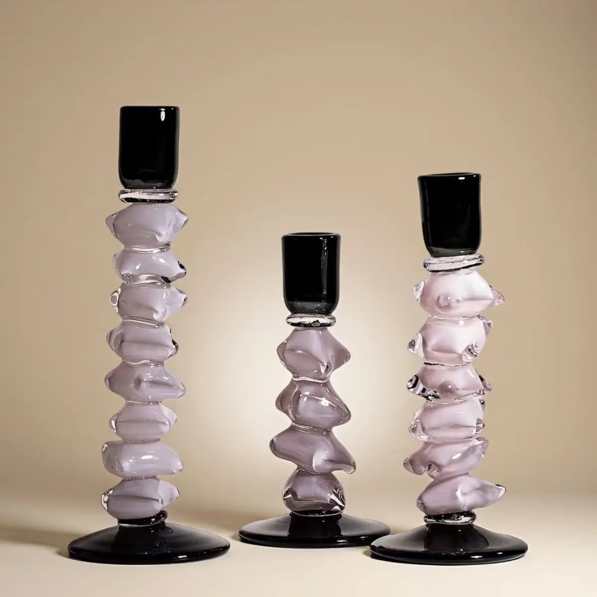 Soft Decoration Glassware Crystal Candle Holder Ornaments Aromatherapy Glass Candle Holder Holder Light Luxury Style
