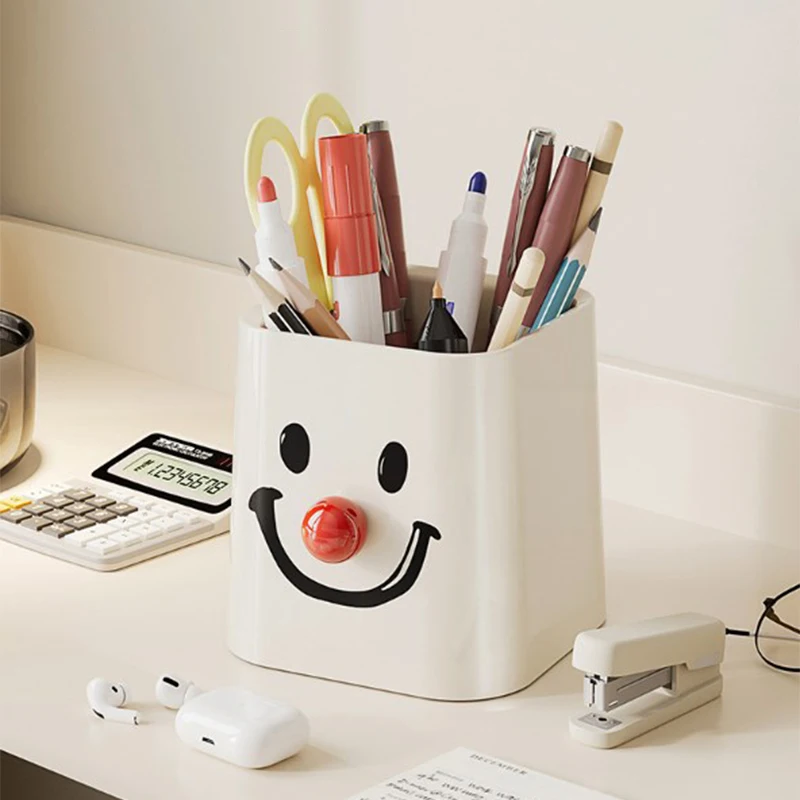 

Funny Creative Pen Holder Cute Desktop Large-capacity Pencil Holder Durable Stationery Container Makeup Brush Storage Bucket