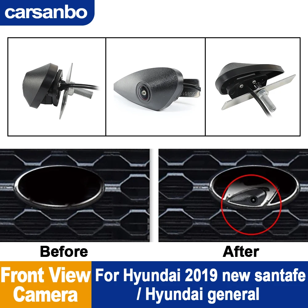 Carsanbo HD Front View Camera For Hyundai 2019 new santafe / Hyundai general Night Vision Fisheye 150° Parking Camera
