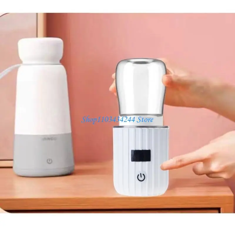Easy to Use Portable Bottle Warmer for Trip Rapid Heating with Intelligent Temperature Control & Digital Display White