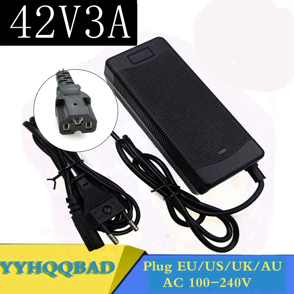 

42V 3A Li-ion Battery Charger For 10S 36V lithium battery electric bike electric scooter Charger Plug IEC Connector