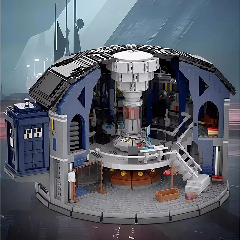 Bricklink Ideas MOC Doctors Who 12th Doctor Tardised Control Room Time Machine Phone Booth Sets Building Blocks Toys Adult Gift