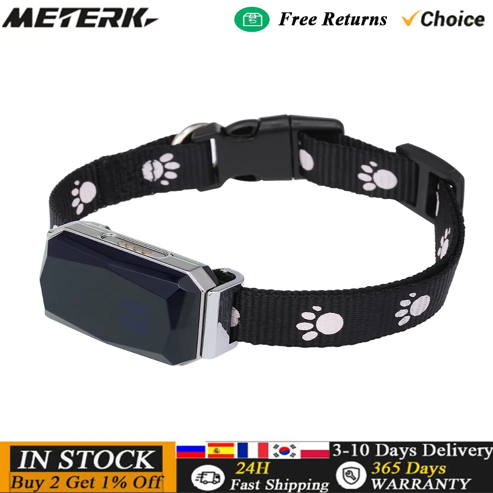 Smart GPS Tracker GSM Pet Position Collar IP67 Protection Multiple Positioning Mode Geo-Fence SOS Realtime Tracker Anti-Lost