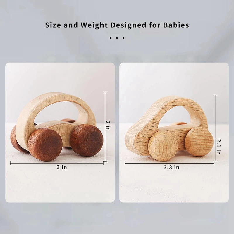 لعبة سيارة دفع وسحب خشبية للفتيان والفتيات ، ألعاب سيارة أطفال ، هدايا