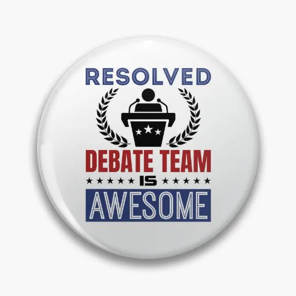 Resolved Debate Team Is Awesome  Soft Button Pin Cute Funny Decor Brooch Lover Women Cartoon Clothes Gift Hat Metal Collar