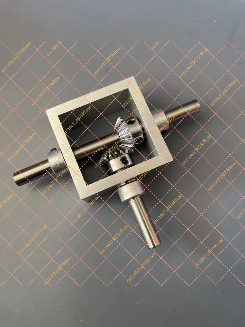 90 Degree Right Angle Transmission Reversing Dual Output Shaft Bevel Gear Angle Converter Speed Ratio 1:1 mechanical module