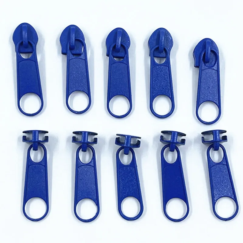 5# Nylon Zipper Puller Sofa Mattress Tent Luggage  Long Board No Lock Slider 50Pcs