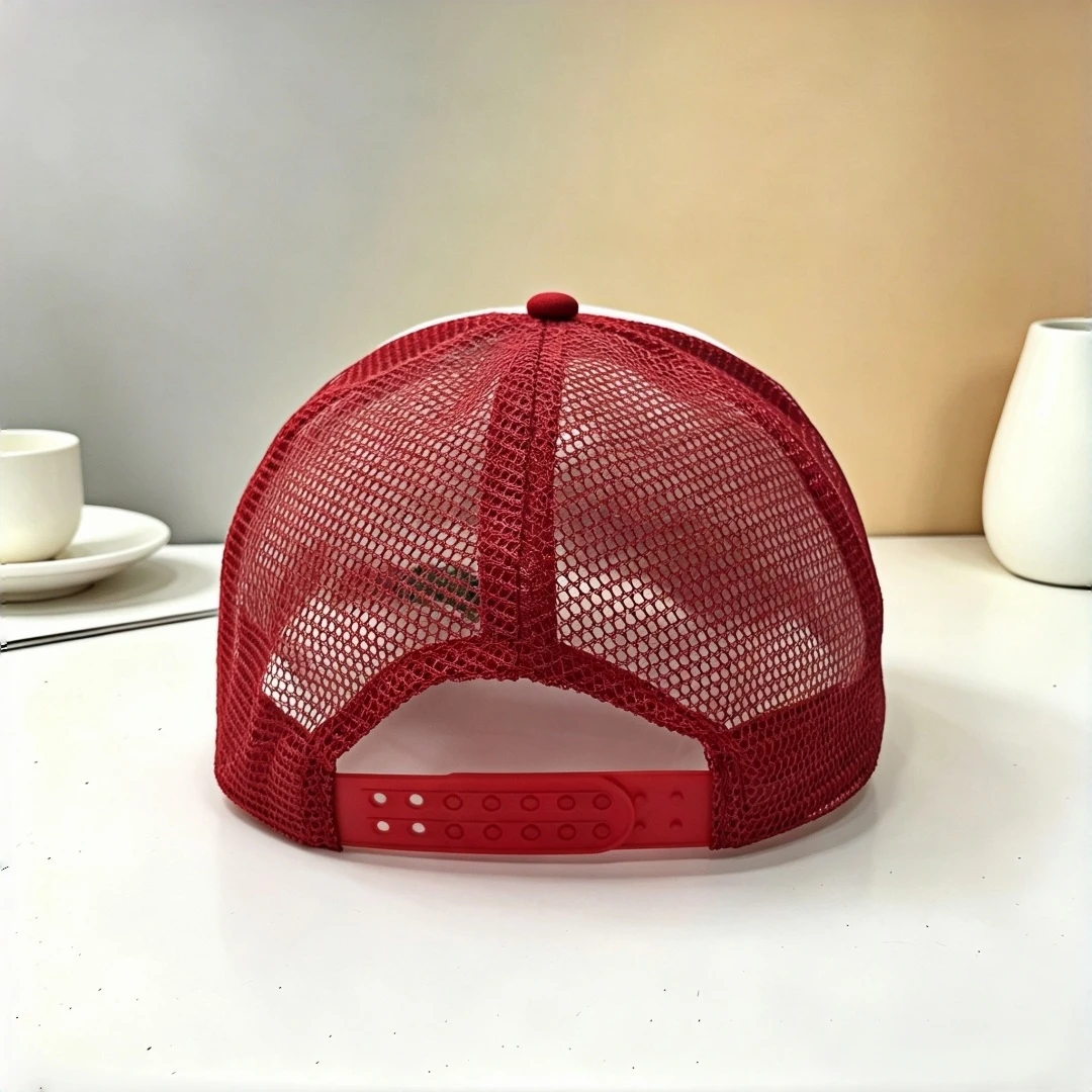 Truck Driver's Cap with Star Print, Suitable for Both Men and Women, Adjustable at the Back, Mesh Construction, Breathable and S