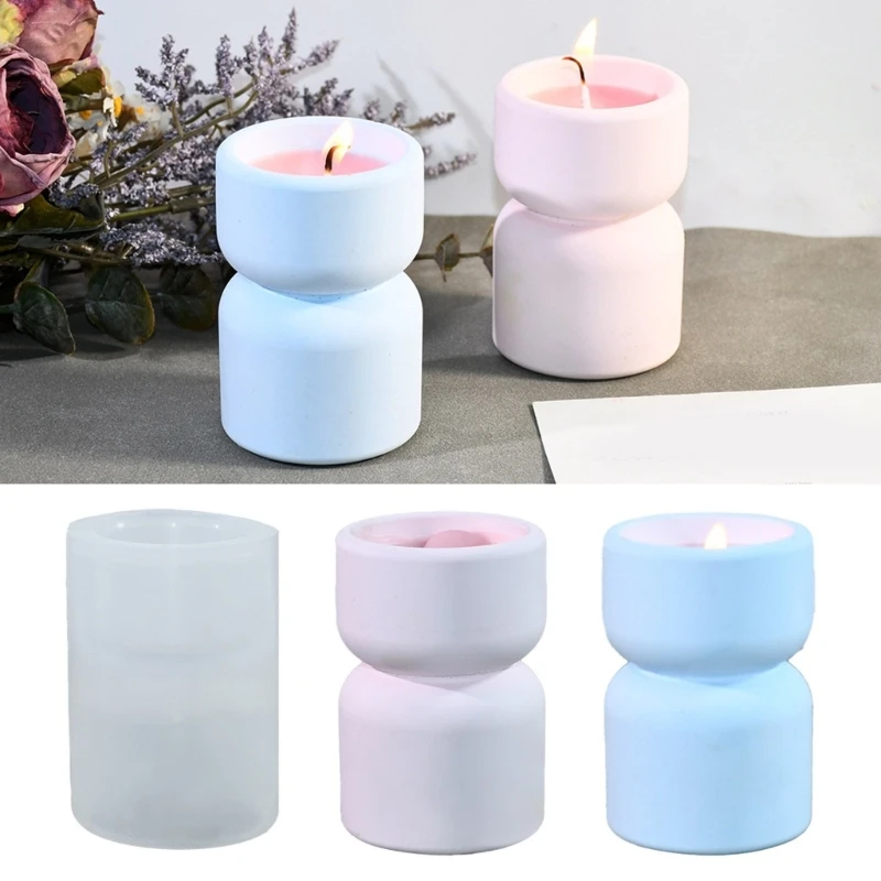 Stylish Cylinder Shaped Sturdy Silicone Mould for Craft Supplies Flower Pots and Pen Holders from Resin Decoration R3MC