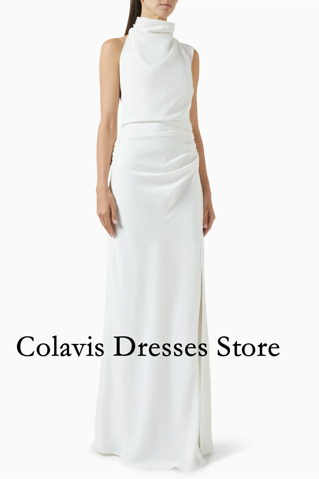 

2025 Customized Constantina Maxi Dress in Satin White Prom Dresses Evening Dress Women Evening Gowns Formal Party Dress