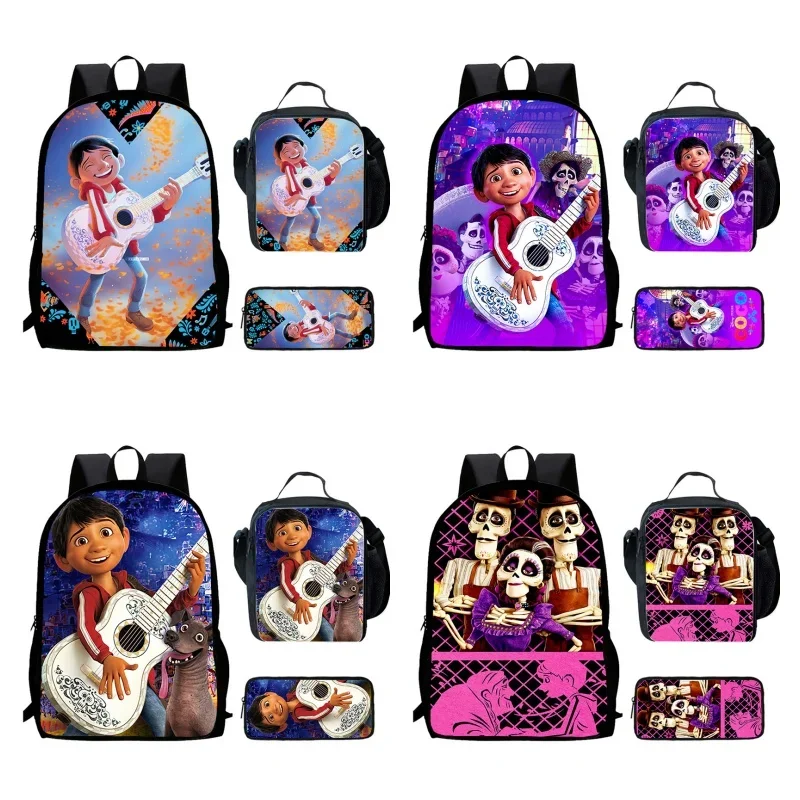 Cartoon C-Coco Child School Backpack With Lunch Bags Pencil Bags For Kindergarten,Light Weight School Bags For Boys Girls