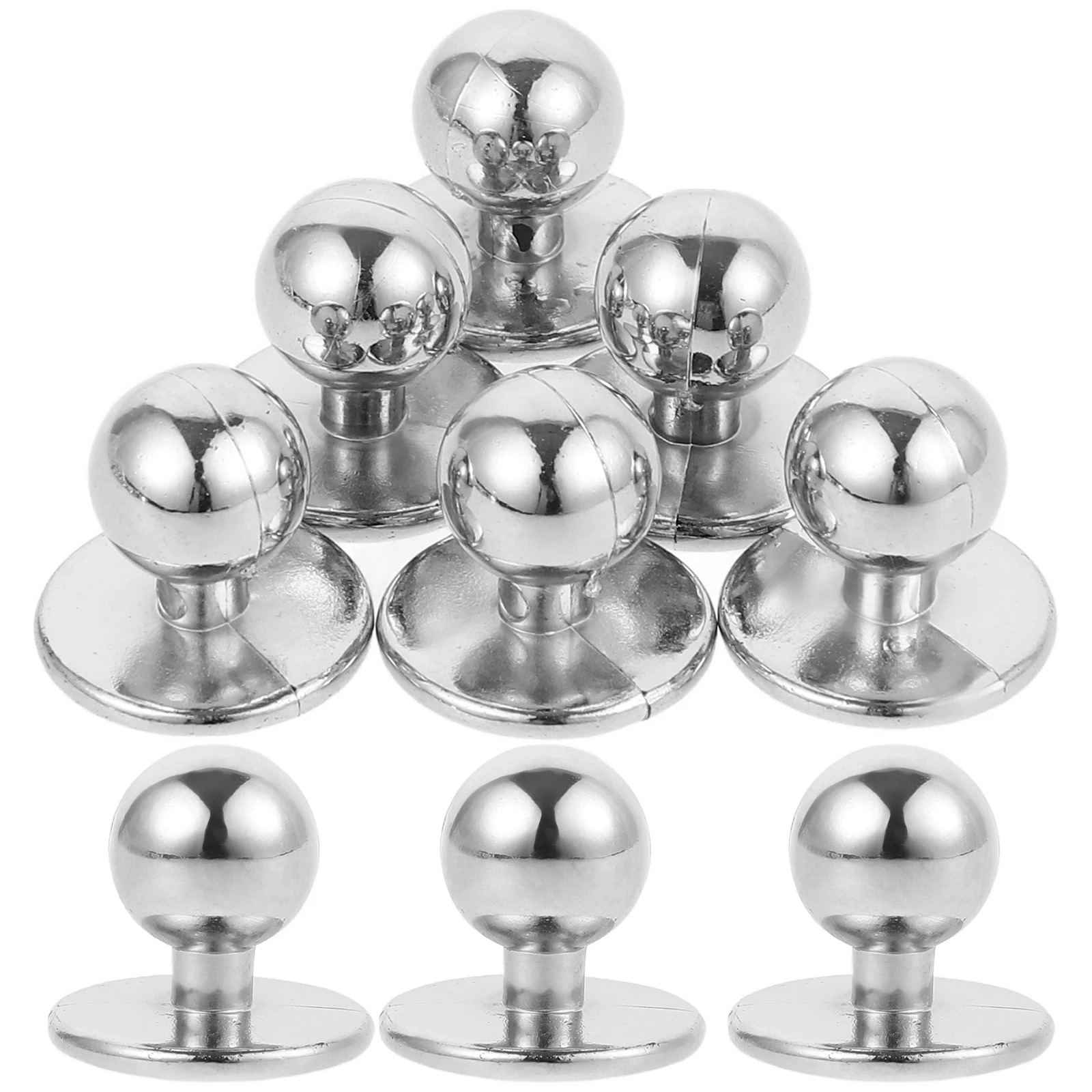 

100pcs Chef Buttons Silver Practical DIY Sewing Replacement Pants Jackets Suit Clothes Wear Resistant Durable