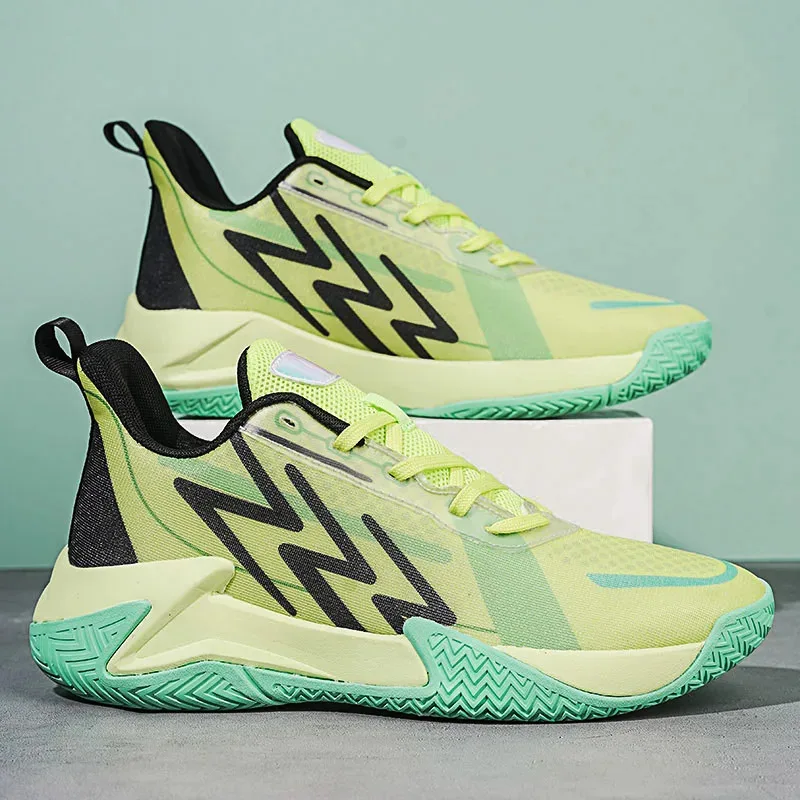 

High-Quality Basketball Brand Designer Sports Training Shoes Outdoor Sneakers Men Mesh Wear Resistant Non-Slip Cushioning