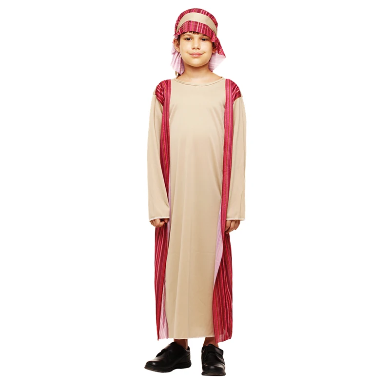 Bata musulmana árabe saudita para niños, Abaya, caftán de oración islámica, ropa de manga larga, vestido de Oriente Medio para adolescentes, disfraz de Dubái