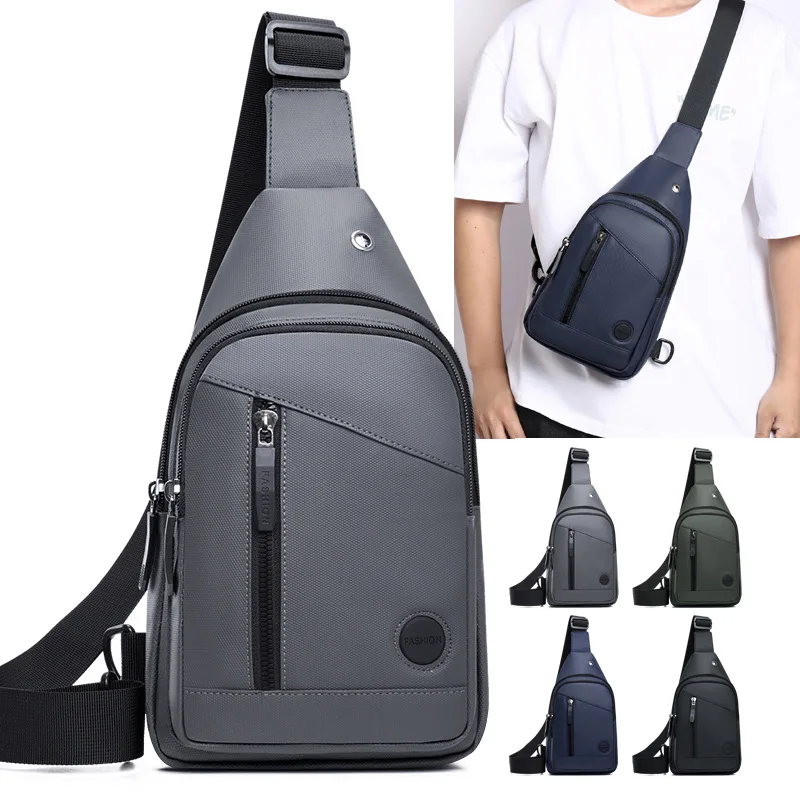 

Simple and portable chest bag, outdoor waterproof, large-capacity multi-functional men's crossbody single-shoulder chest bag