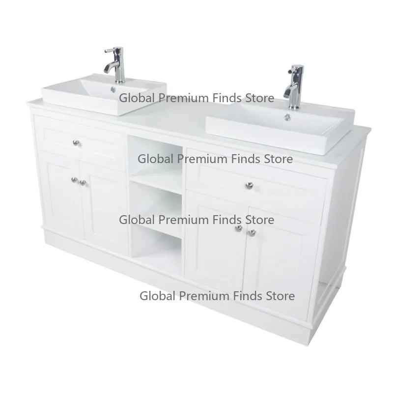 

Modern White Waterproof Bathroom Storage Washbasin Cabinet Bathroom Vanity
