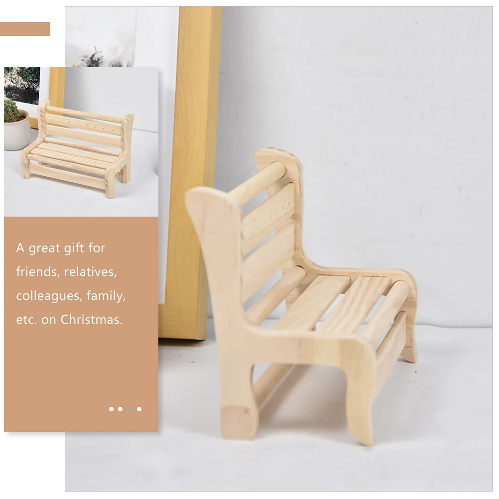 

Wooden Jewelry Display Stand Stool Shape Household Earring Bracelet Rack Random Color Multi-Function Decorative Holder Storage