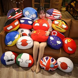 Newest 10cm 68 Styles Country Ball Plush Toy Polandball Pendant Country Flag Ball Gifts for Children Kazakhstan Countryball Stuf