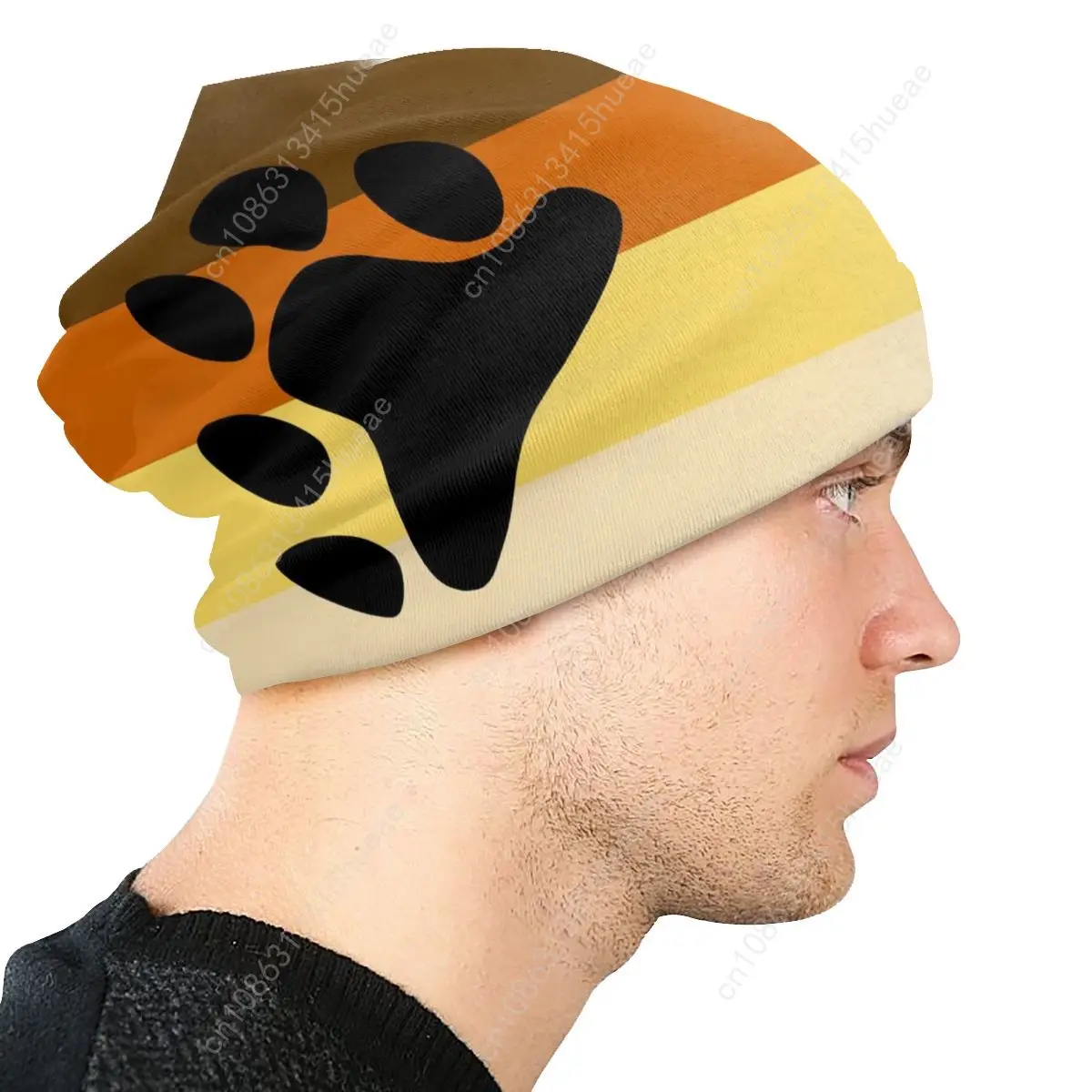 Glbt Gay Paw Beanie para homens e mulheres, bandeira do orgulho do urso, chapéu do Beanie Slouchy, skullies de esqui ao ar livre, gorros Caps, legal, inverno