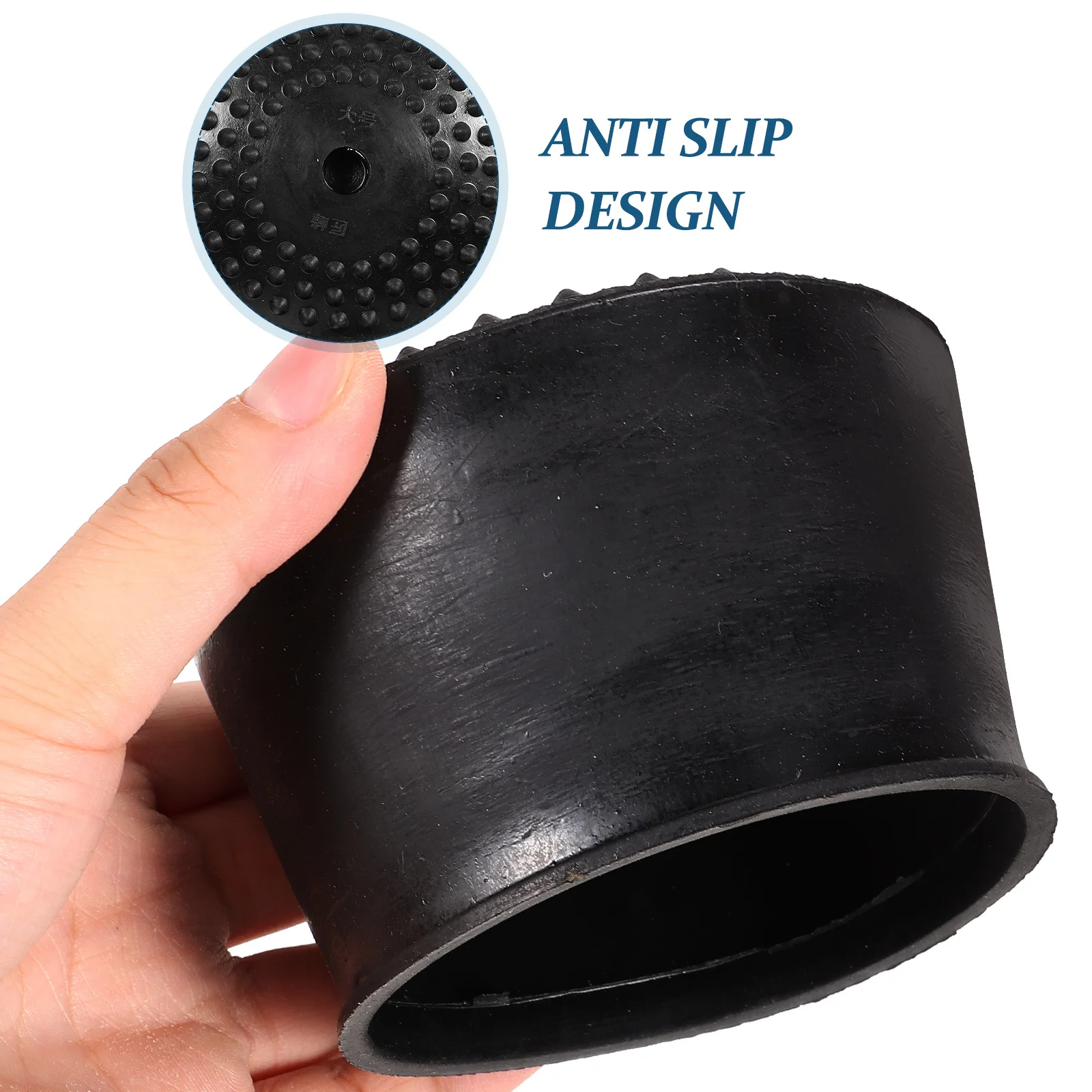 

4Pcs Non-Slip Rubber Ladder Feet Covers Wear-Resistant Ladder Foot Protectors for Enhanced Stability and Floor Scratch