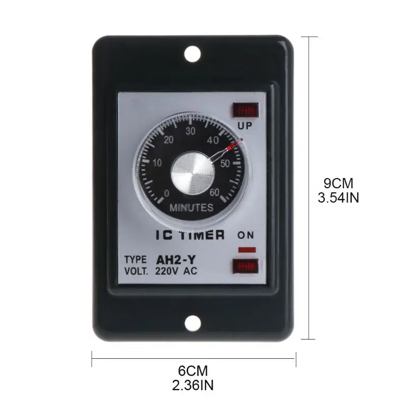 AC 220V AH2-Y Power On Delay Timer High Accuracy Time Relay Device 1/3/5/10/30/60 Seconds 3/6/10/30/60 Minutes Durable