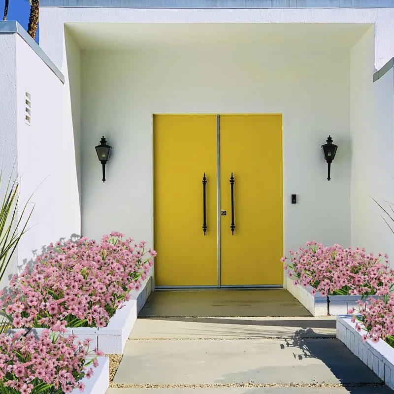 2-16 قطعة الزهور الاصطناعية البنفسجي الجدار الشنق ورد صناعي باقة في الهواء الطلق ديكور حديقة المنزل DIY بها بنفسك حفل زفاف ديكور المنزل #4