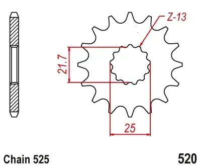 525-15T Front Sprocket for Kawasaki W650 A1,A2,A3,A4  C3,C4,C5,C6F EJ650 99-06 ZR750 C1-C4 Zephyr 750  91-94