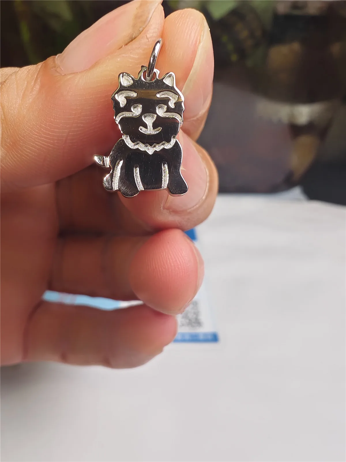 PT950 Platinum Lab-Grown Diamond CVD HPHT Pet Pendant 10K Gold Customizable Pattern Logo Tag Fashion Jewelry Wholesale
