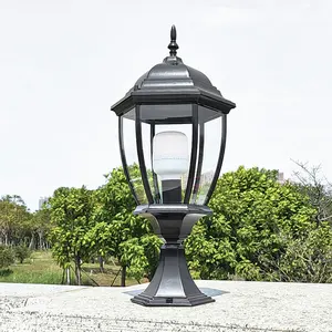 Avrupa tarzı açık su geçirmez dwaterproof água etrafında sütun kafa lambası, ev, kapı, villa, veranda, sütun açık bahçe duvar lambası-kafa Avrupa'nın en çok satan 12, far stili, no. 2