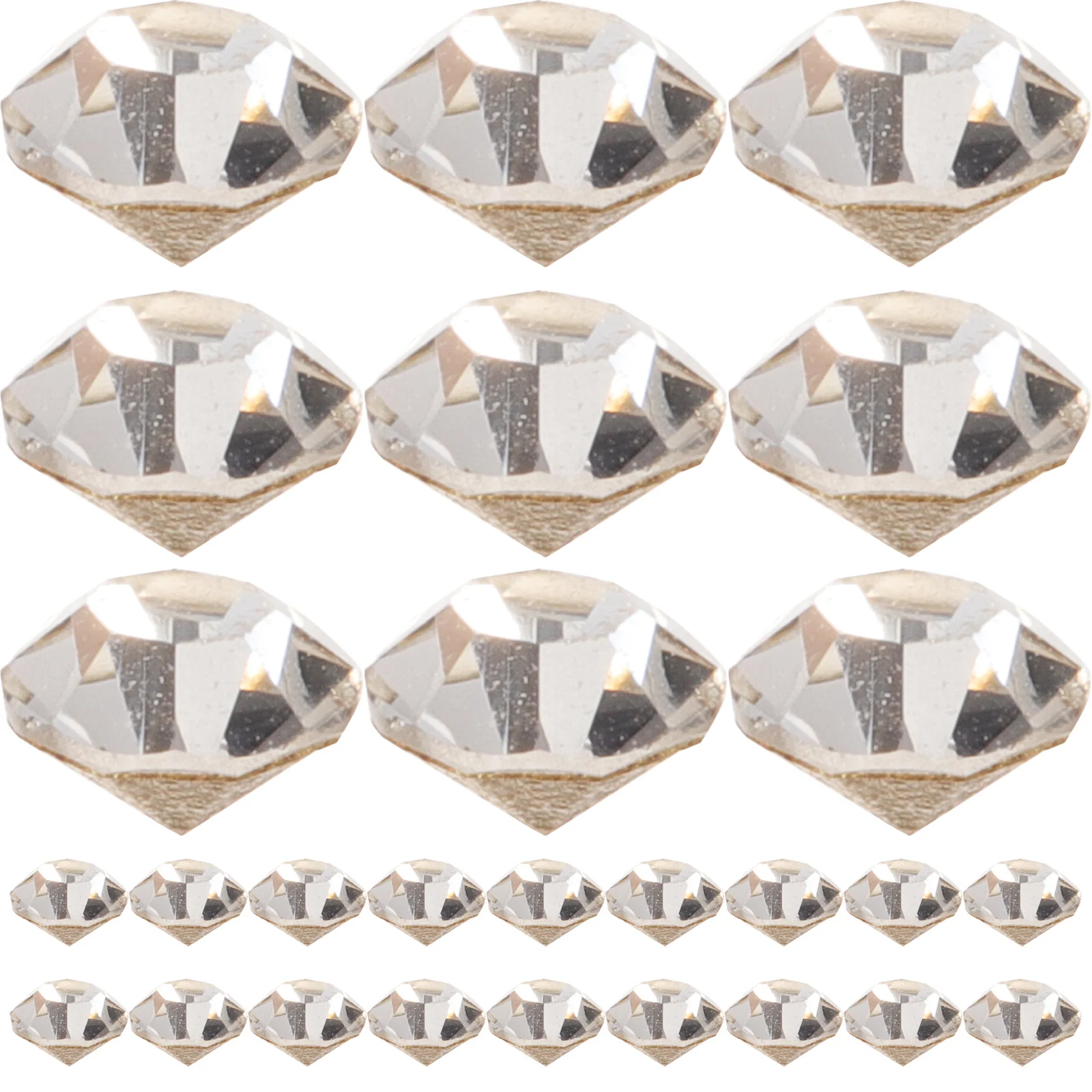 

1Pack Sharp Bottom Ab Nail Rhinestones Small Nail Charms Easy Use Manicure Decorations for Wedding Party Prom Birthday Supplies