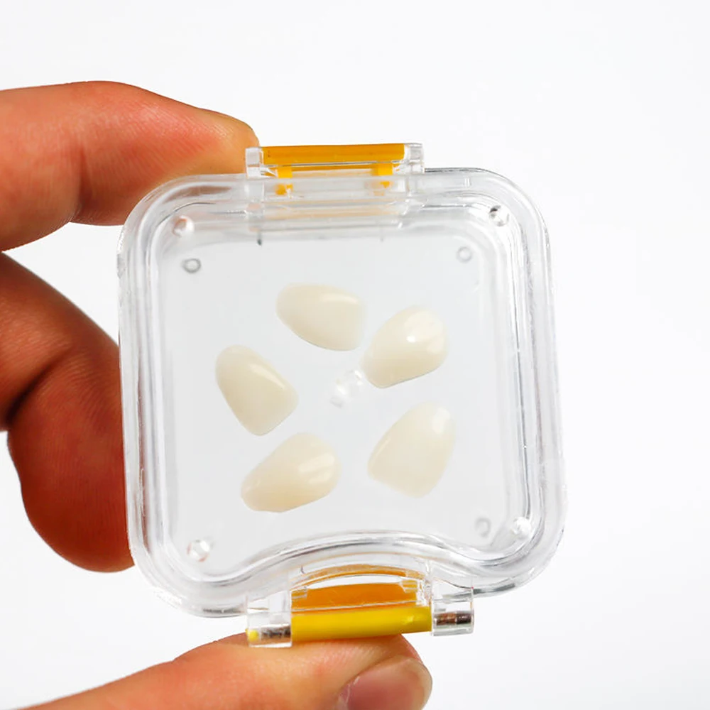 30pcs Factory Supply Clear Dental Lab Tooth Box Membrane Dental Tooth Box with Film Clear Plastic Denture Storage Membrane Box