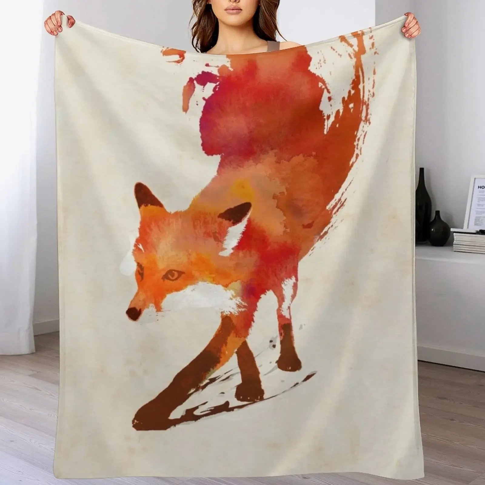 

Vulpes Vulpes Throw Blanket Stylish Couch Blanket for Home Living Room