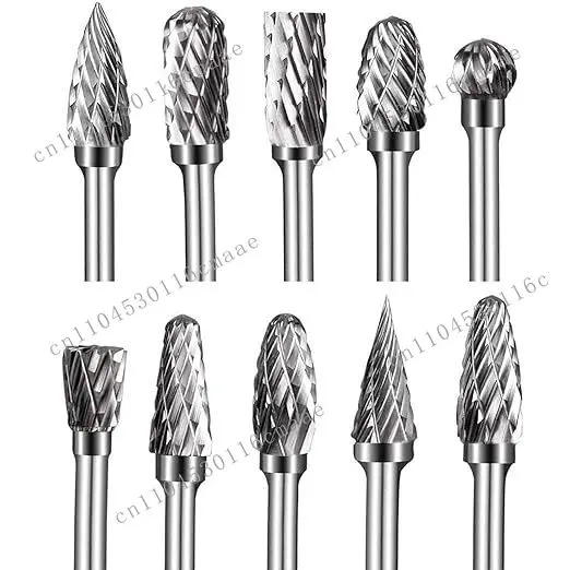3 * 6Mm carbide tungsten steel grinding head, rotary file tungsten steel head wood carving grinding head root engraving