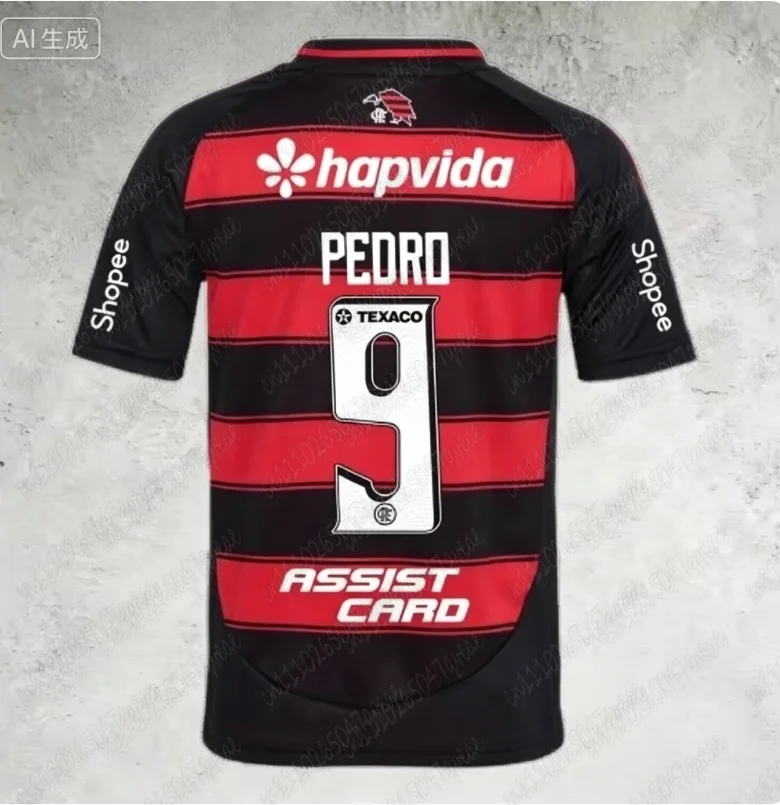 Flamengo Away and Home Football Jerseys Comfortable Breathable Short Sleeved Sports T-shirt Same for Adults Family Matching Tees