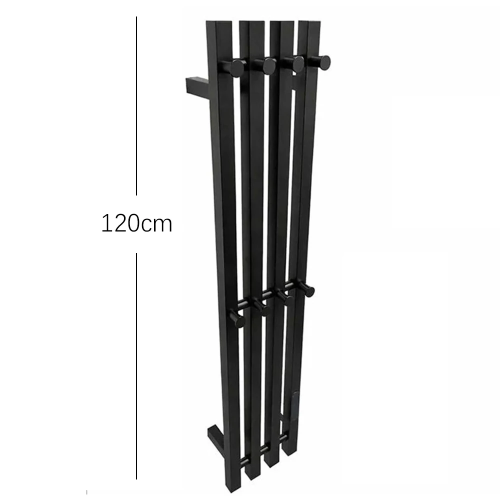 Sèche-serviettes électrique mural pour salle de bain, radiateur chauffant 120 cm à 3/4 barres, à bra
