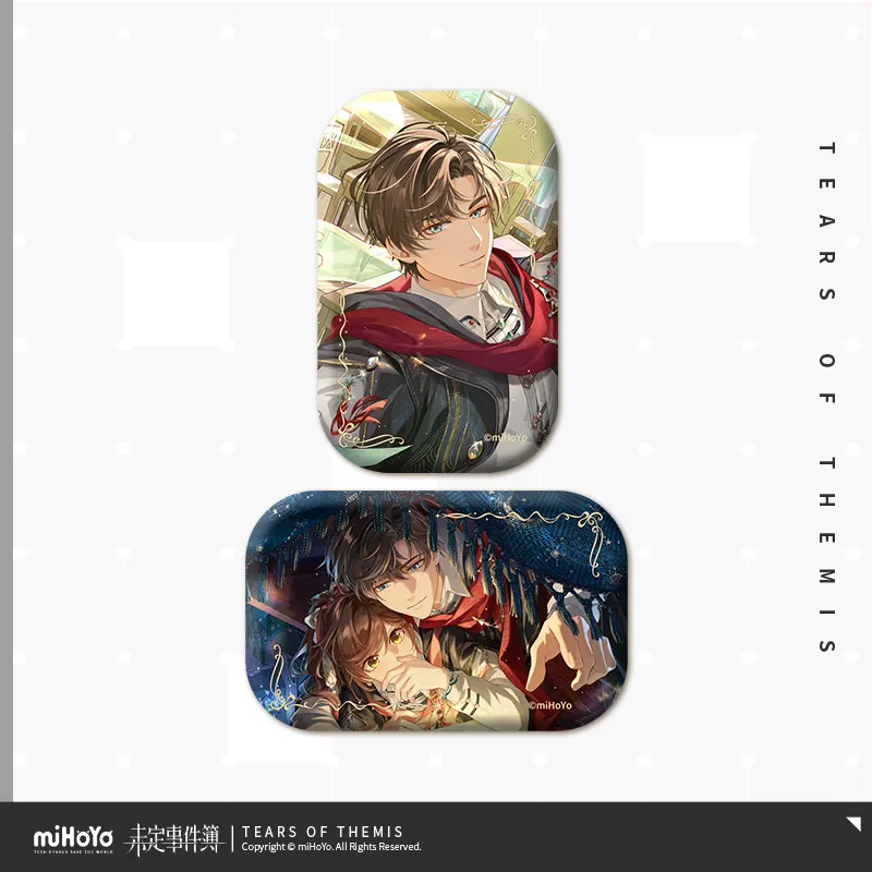Official MiHoYo Tears of Themis Luke Artem‌ Marius‌ Vyn‌ Cosplay tinplate badge brooch Ornament Accessories Halloween gift view 3