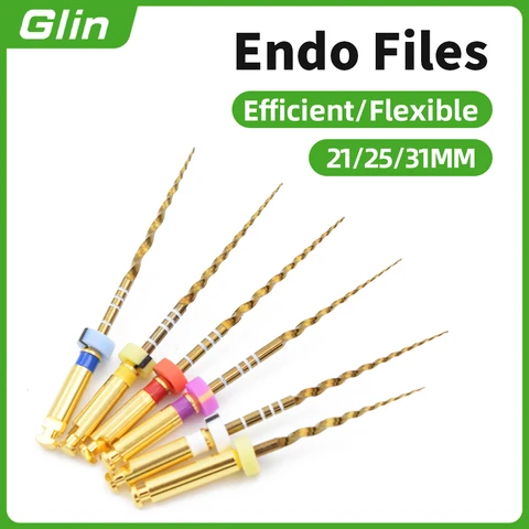 Glin Dental гибкие эндодонтические файлы 21/25/31 мм — фото устройства