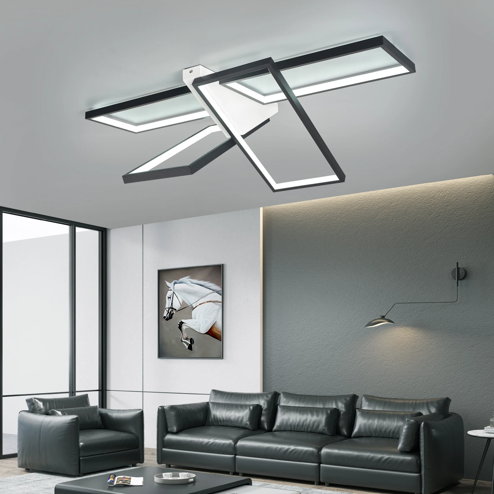 NEO Gleam Modern Led Chandelier Lighting For Living Room Bedroom Dining Room Kitchen Chandelier Gold or Black Finished 110-240V