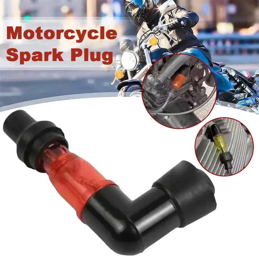 Motorcycle Flash Spark Plug Cap Universall Motorcycle Ignition Spark Plug Cap 90Degree Flashing Spark Plug Cap For