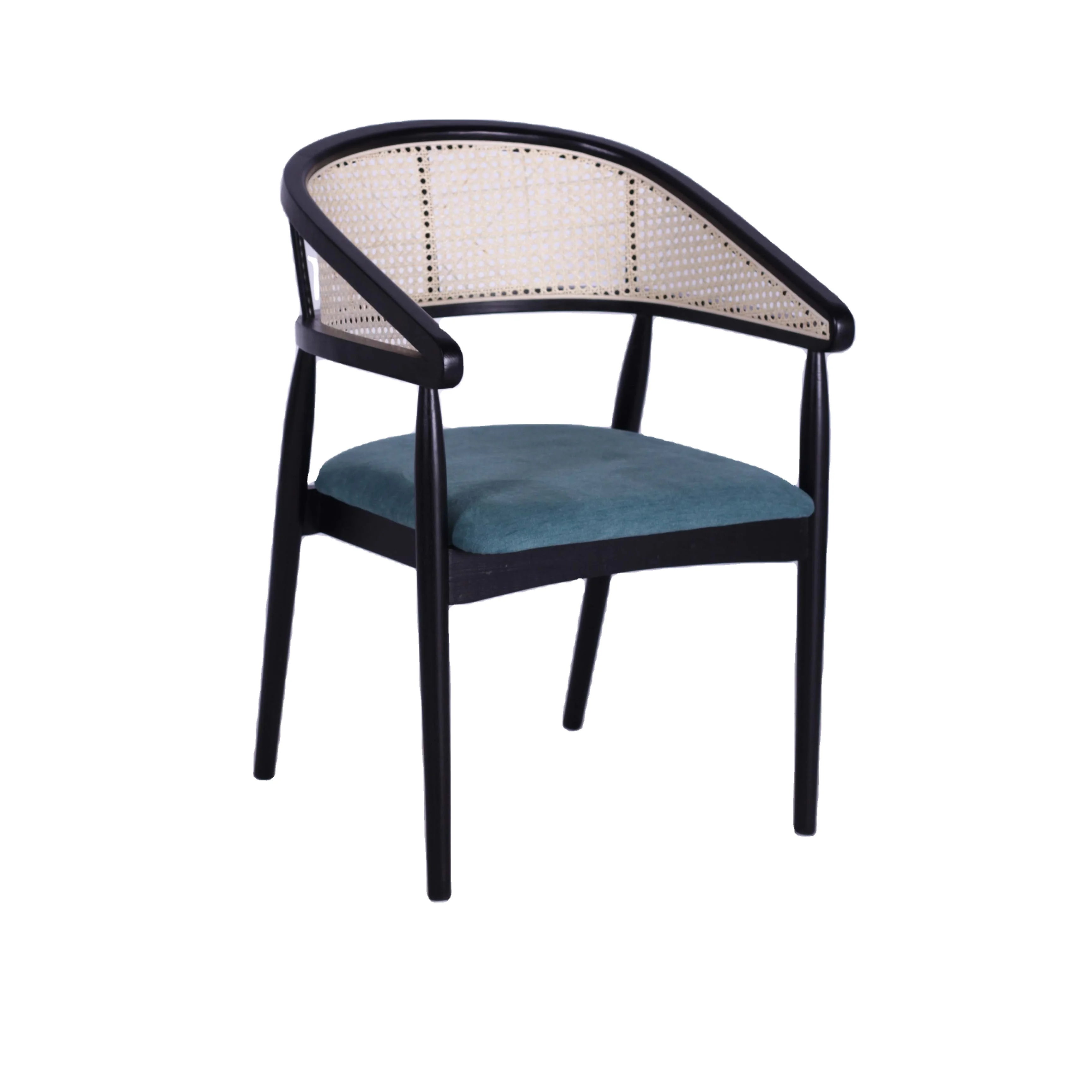 

Modern Nordic Luxury Furniture New Products Solid Wood Weave Rattan Dining Chair Home Restaurant Soft Set Wood Hotel Cafe