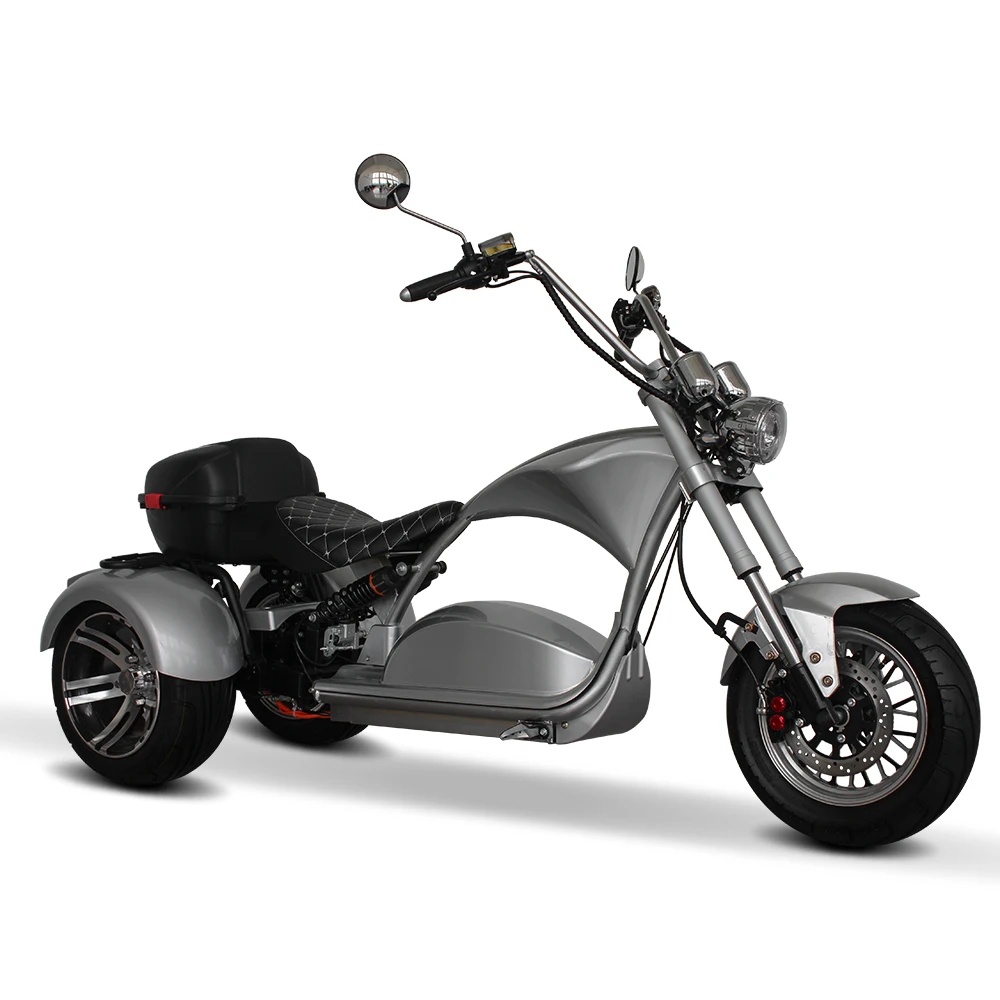 three wheels 2000w 60v40ah 3 wheel fat tire city coco etrike electric tricycle for adults