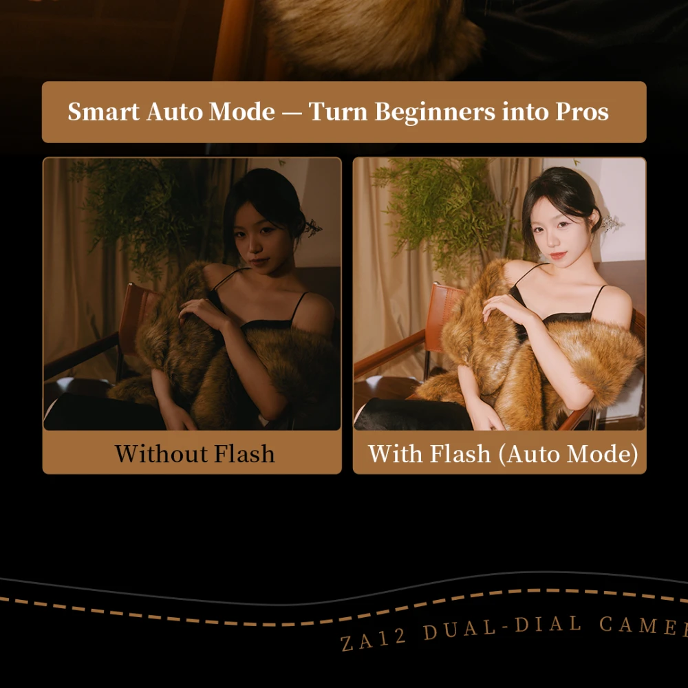 ZENIKO ثنائي الطلب كاميرا صغيرة ضوء فلاش ZA12 مناسبة ل Fujifilm XM5 XT3 فلاش كانون نيكون سوني أوليمبوس ريكو العلوي ريترو فلاش