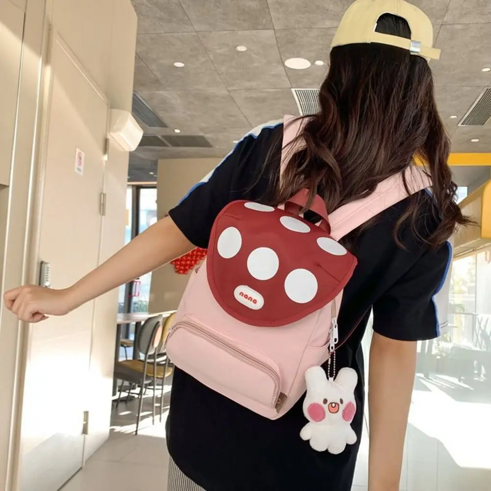 

Double Shoulder Mushroom Children Backpack Schoolbag Large Capacity Children School Bag Handbag Cute Student School Bag School