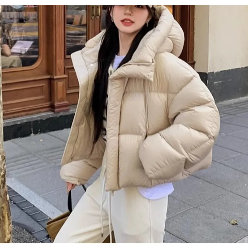 

2025 Winter New Puff Short Down Cotton Clothes Women's Bread Clothes High-end Hooded Jacket