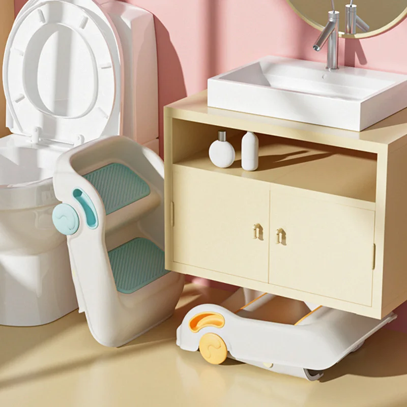 Scaletta per WC pieghevole per vasino per bambini Sgabello antiscivolo multifunzionale per lavare la scala di sicurezza portatile per bambini