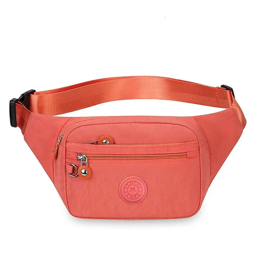 Nylon Sports Waist Bag Large Capacity Nylon Waist Bag Sweet Chest Bag Running