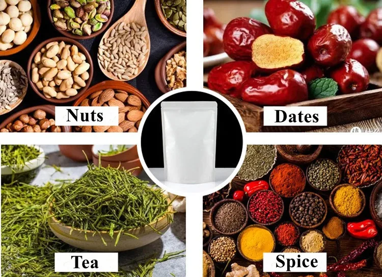 50PCS 32 Wire White Paper Stand up Zip Lock Packaging Bag Thicken Coffee Powder Snack Spice Tea Heat Sealing Storage Pouches