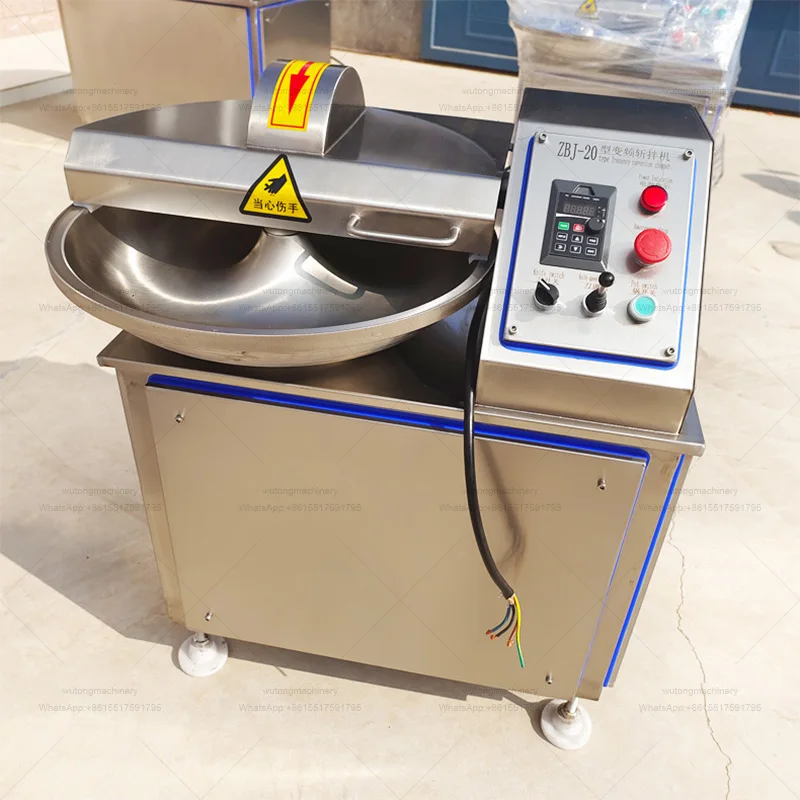 Commercial Onion Meat Chopper 40 Litre Bowl Cutter Automatic Industrial Electric Chilli Potato Fruit Fresh Meat Chopping Machine