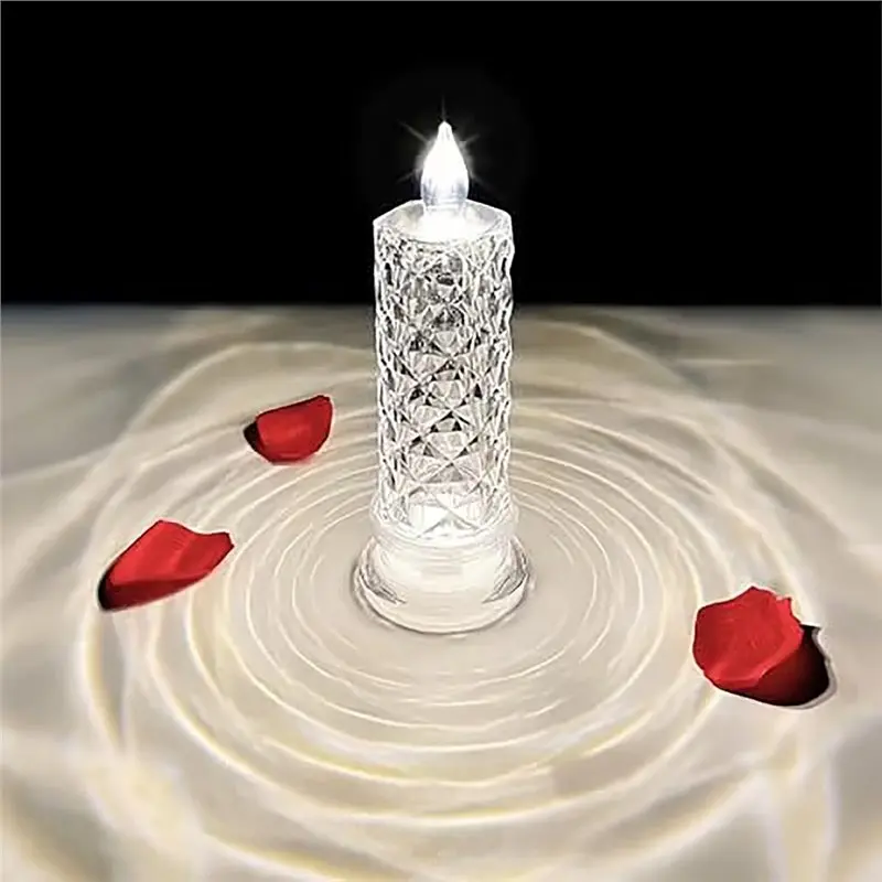 【RABATT】Battery Operated LED Candle Lights Flameless Candles For Valentine's Day, For Annivers, Wedding Decorations