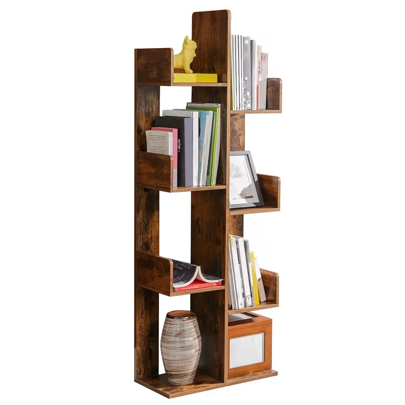for  Modern high quality white 8 layer tree shaped bookshelf